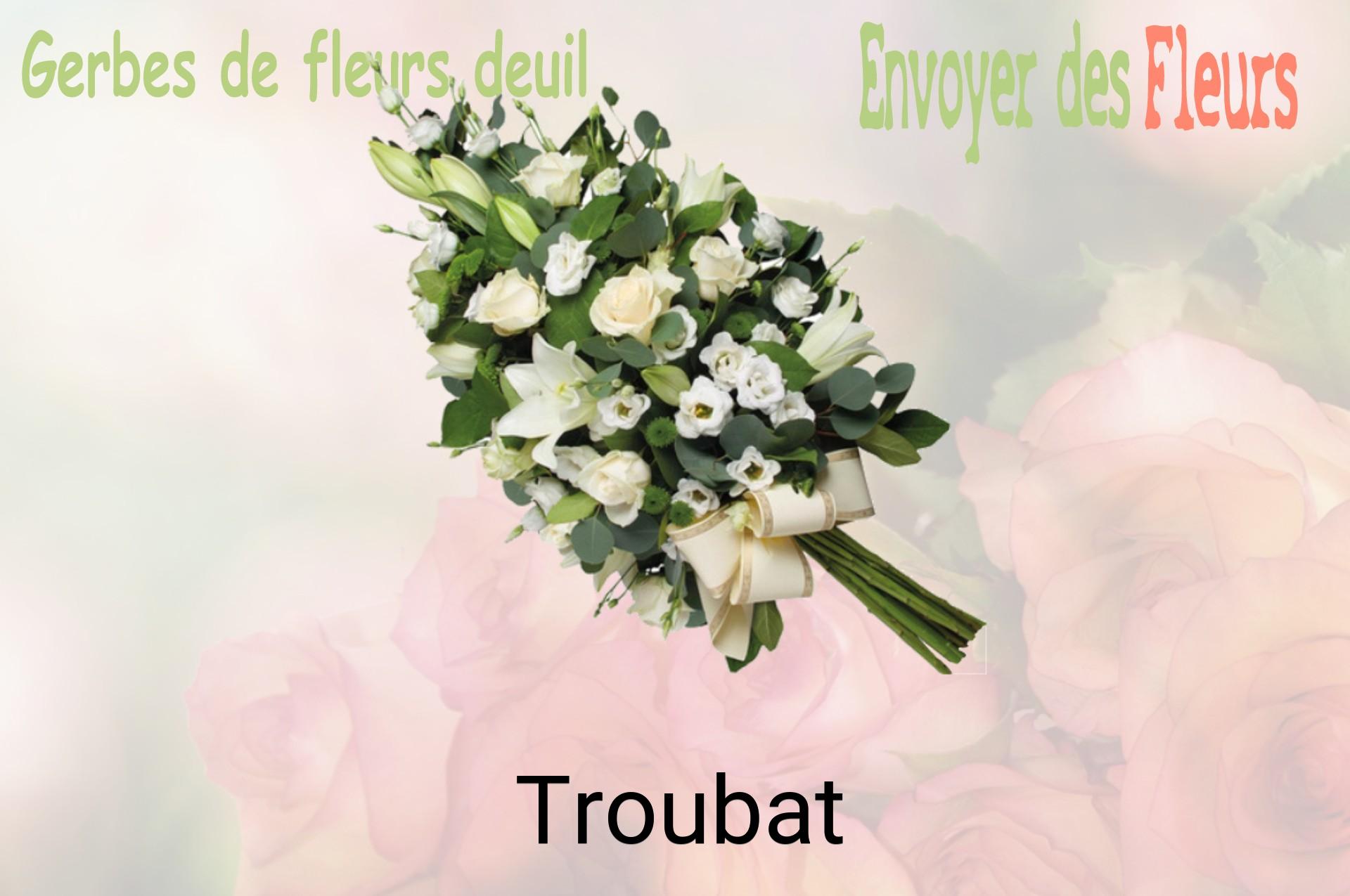 Gerbe de fleurs de deuil livrée à Troubat